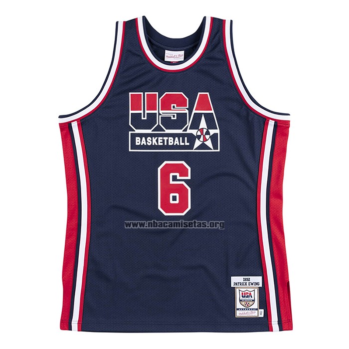 Camiseta USA 1992 Patrick Ewing NO 6 Negro